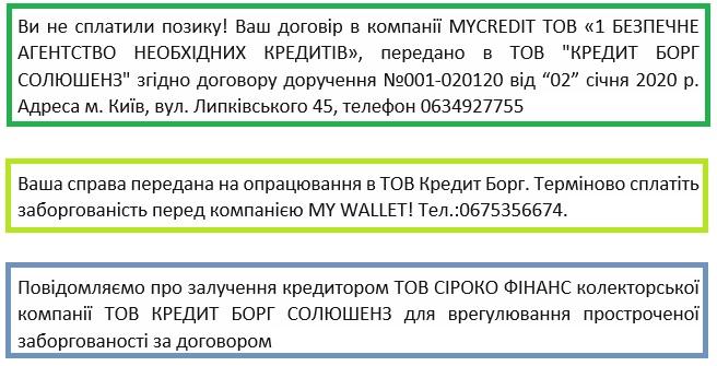 СМС Credit Debt